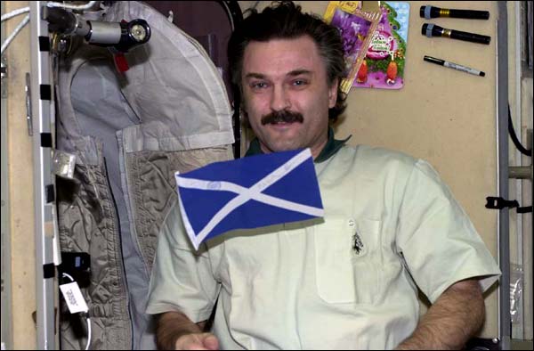 Scottish Flag in space