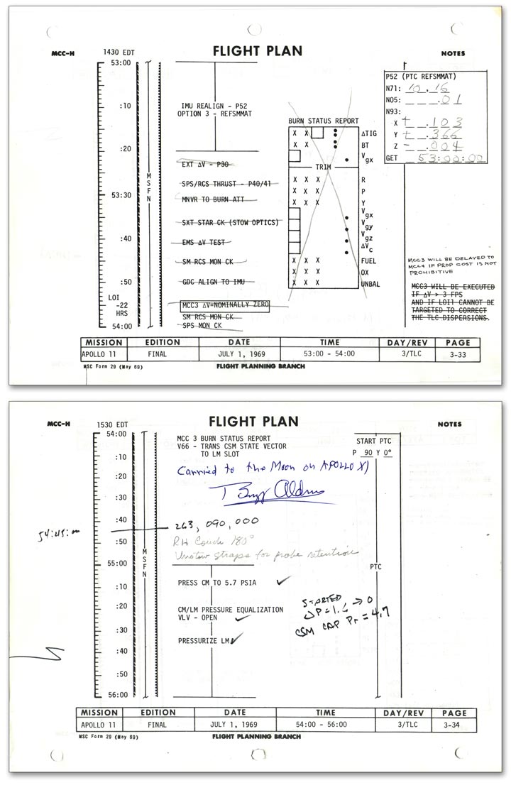Apollo 11 Flown Checklist