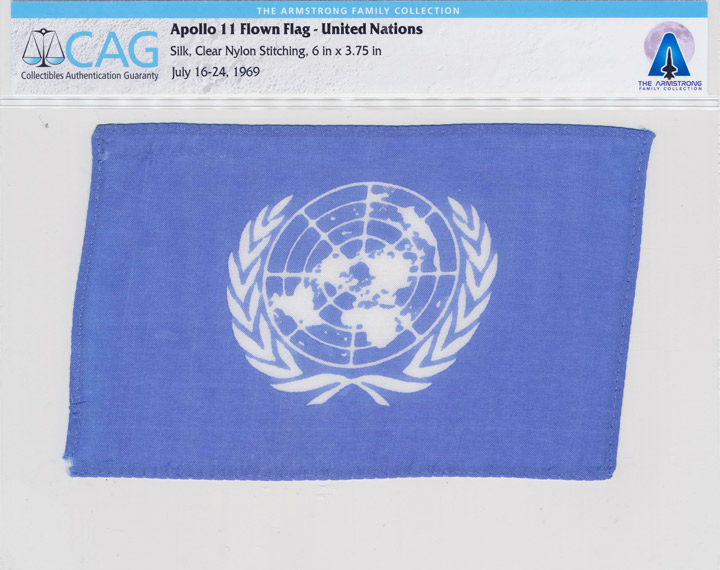 Apollo 11 Flown UN Flag