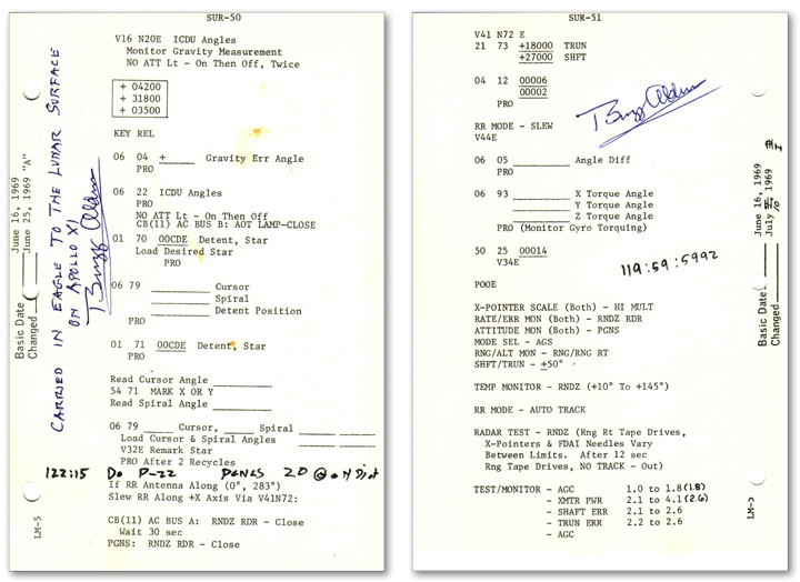 Apollo 11 Lunar Surface Checklist